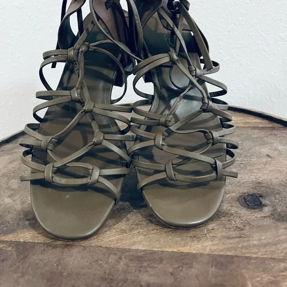 VINCE Beaumont Knotted Leather Gladiator Sandals Women’s 9